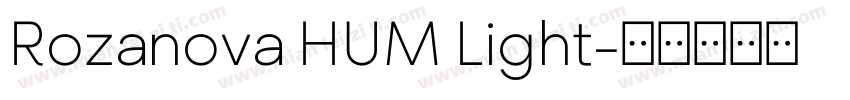 Rozanova HUM Light字体转换